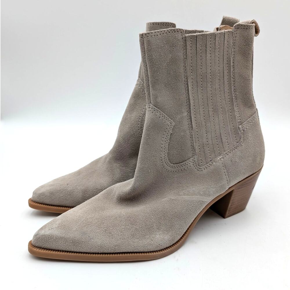 Dolce Vita Slim Pointed Toe Chelsea Boots Women's Taupe Size US9 EU39.5